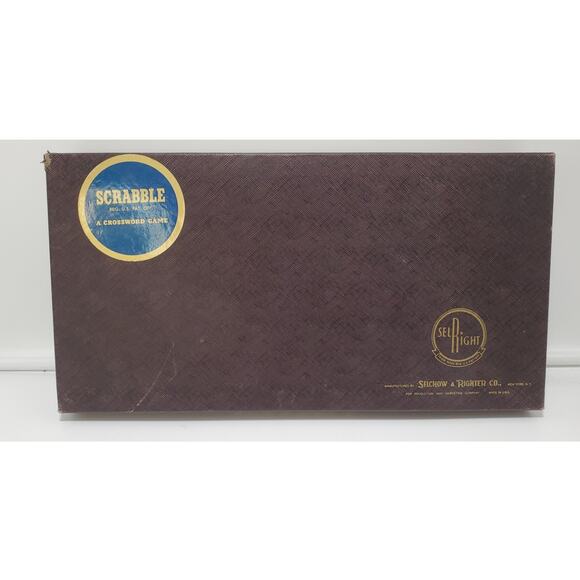 Vintage 1953 SCRABBLE Board Game Selchow & Righter COMPLETE - Picture 4 of 8